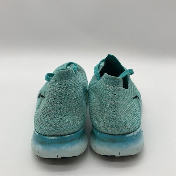 Womens Size 6.5 Nike Free RN Flyknit Hyper Turquoise Running Athletic Sneakers - Picture 6 of 8
